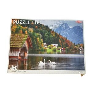 Puzzle TacTic Swans on a Lake 500 Pcs Sealed New in Pkg